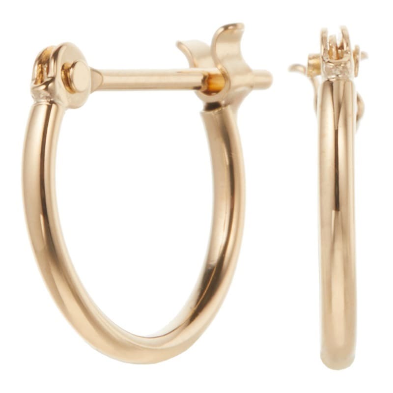 ピアス レディース 日本製 K18 18金 ゴールド フープピアス ミニ 小さい 華奢 細い 細め