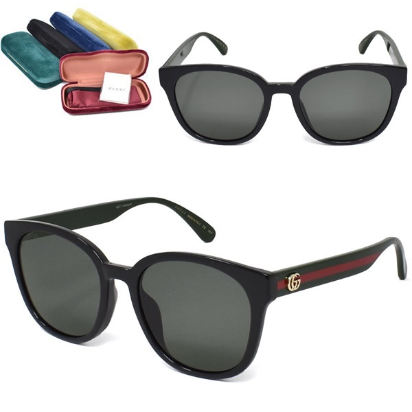 サングラス GG0855SK-001 アジアンフィット メンズ レディース ユニセックス ブラック グレー