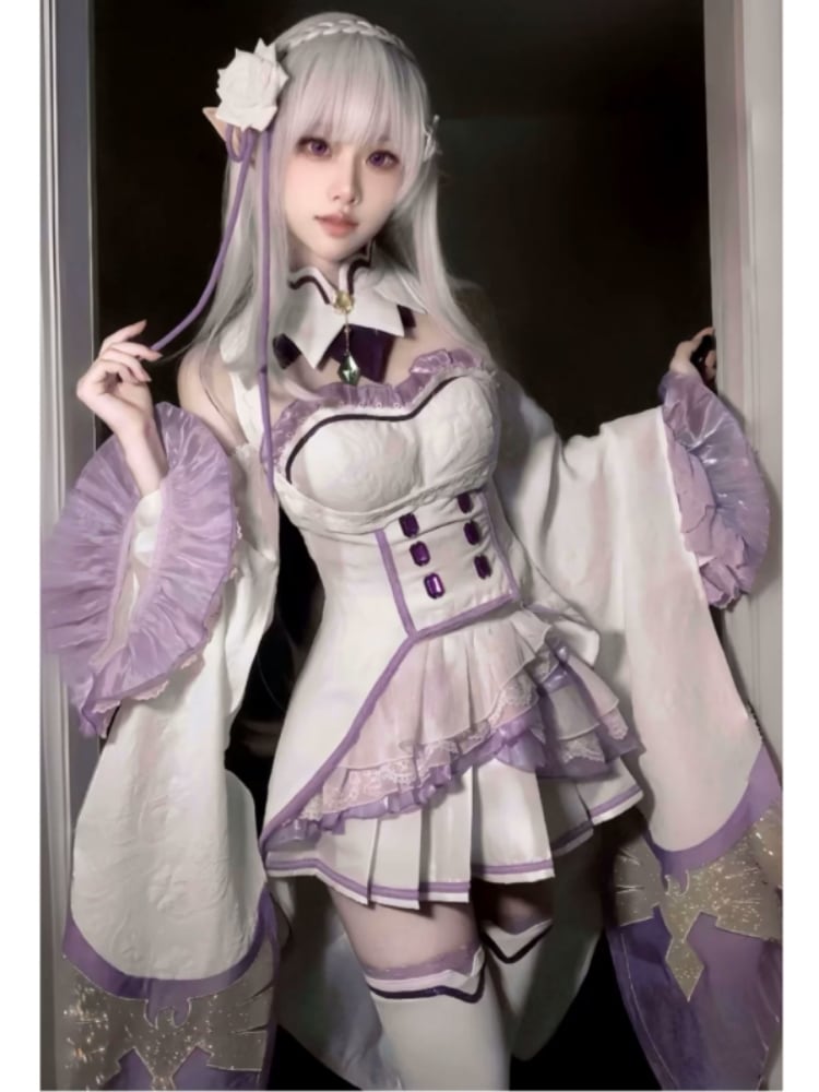 ゼロから始める異世界生活cosエミリーcos服華麗コレクションコスプレ衣装女