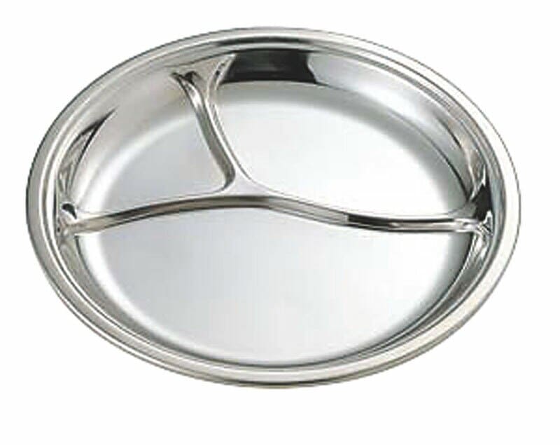 （まとめ買い）18-8抗菌丸型ランチ皿 10インチ [x3]