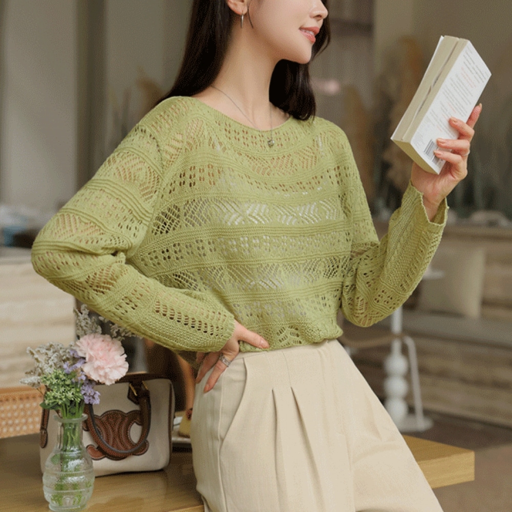 クリック＆ファニーデンカシボートネックニット