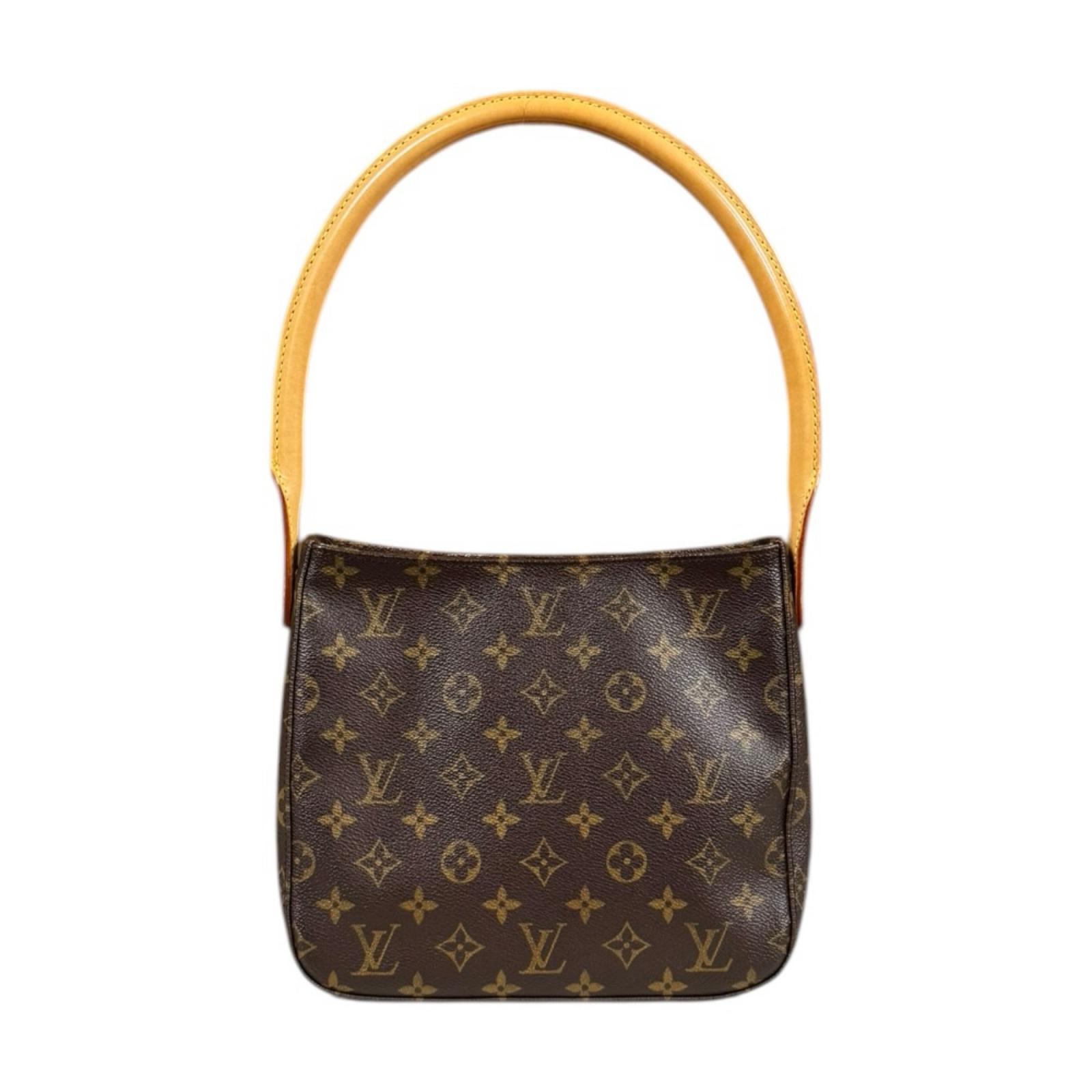 ルイヴィトン ルーピングMM モノグラム ショルダーバッグ モノグラムキャンバス M51146 ブラウン LOUIS VUITTON 中古