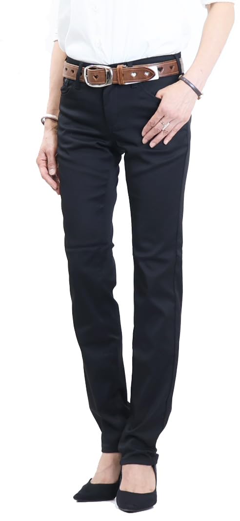 [エドウィン] ロングパンツ ハタラクロ スリムストレート ストレッチ MEB012 レディース 色褪せしにくい黒