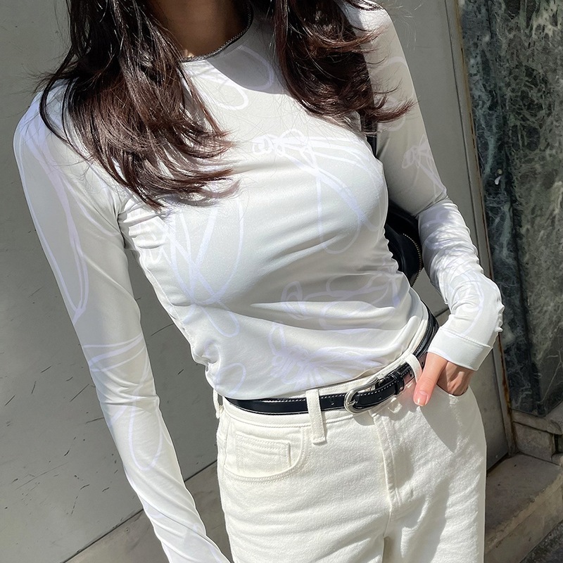 プリントジャージートップ