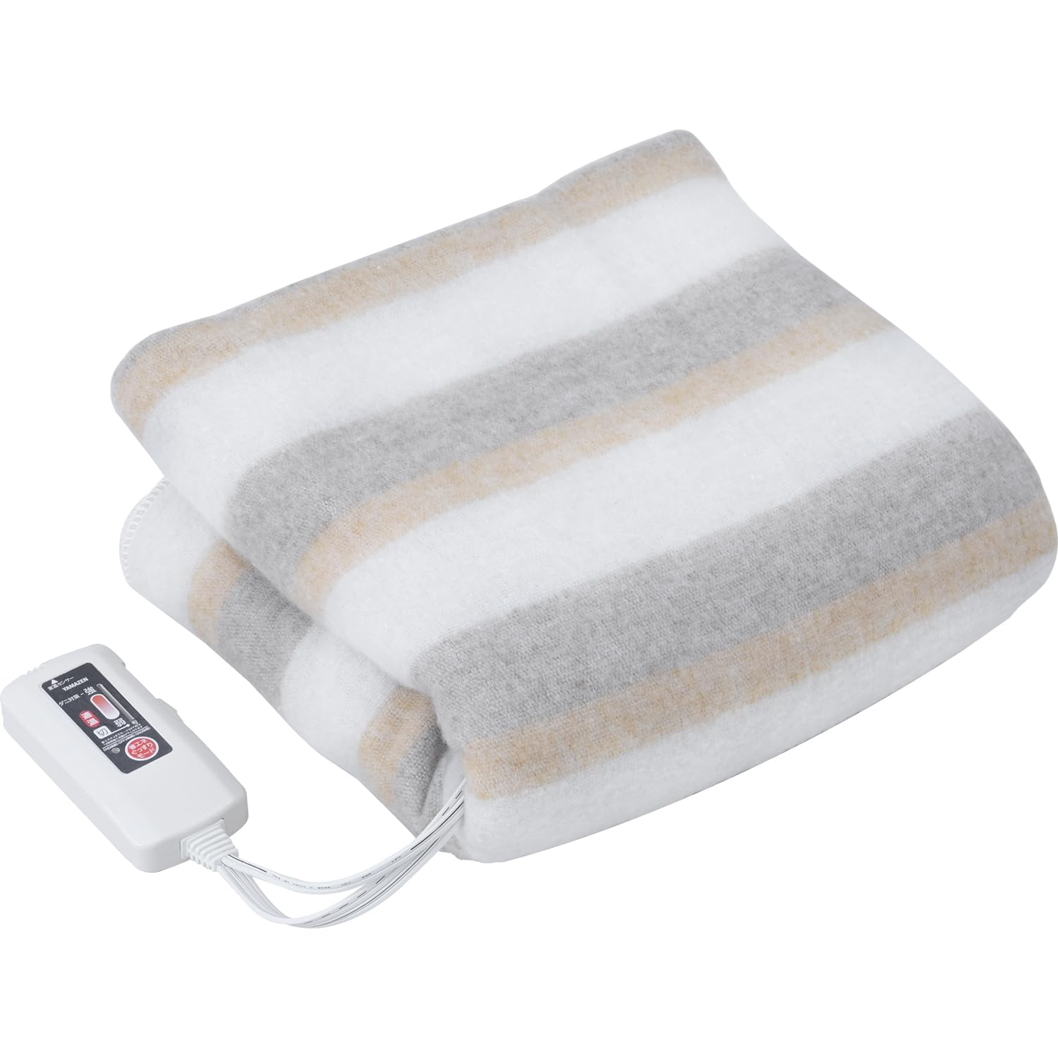 [山善] 電気毛布 掛け 敷き 兼用 188×130cm タイマー付き 洗える 省エネ 抗菌 防臭 ダニ退治機能 室温センサー YMK-PTS60