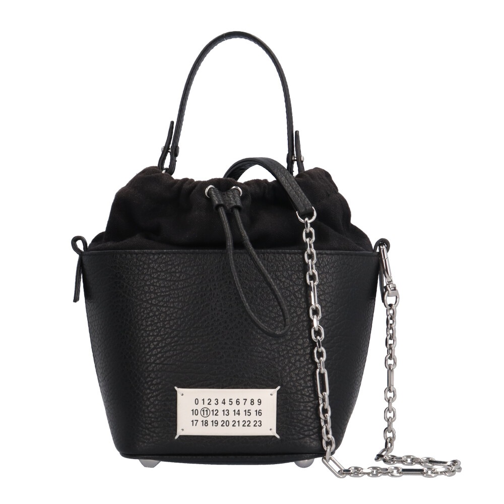 メゾンマルジェラ 5ACバケットバッグ ショルダーバッグ レザー S61WG0035 ブラック MaisonMargiela 中古