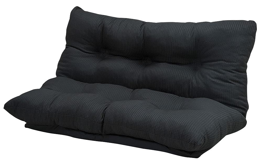 日本製 ソファ 2人掛け 幅120 (ブラック)