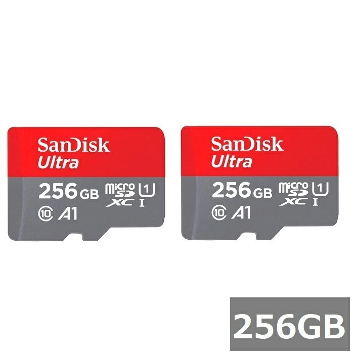 【2セット】 サンディスク マイクロSD MicroSDXC SDSQUAC-256G-GN6MN Ultra 256GB Sandisk マイクロSDXCカード microSDカード Cla