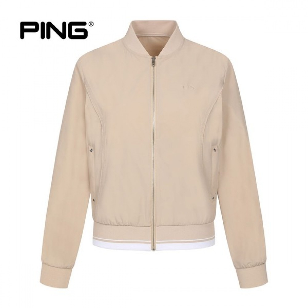 [ping] 女性用スタッズ付きシングルレイヤーブルゾンジャンパー