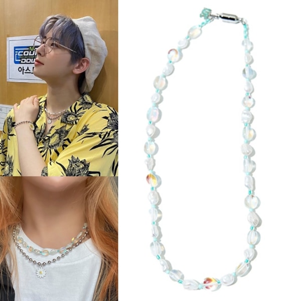 【ASTROチャウヌ着用】niroserendipity OPAL CRYSTAL n PEARL NECKLACE #40