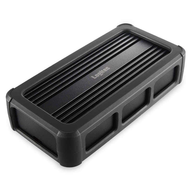 M.2 SSD ケース NVMe USB4 対応 Type-C アルミボディ 外付けケース 40Gbps 超高速転送 最大4TB対応 ケーブル付属 ブラック　LGB-PNVU4C