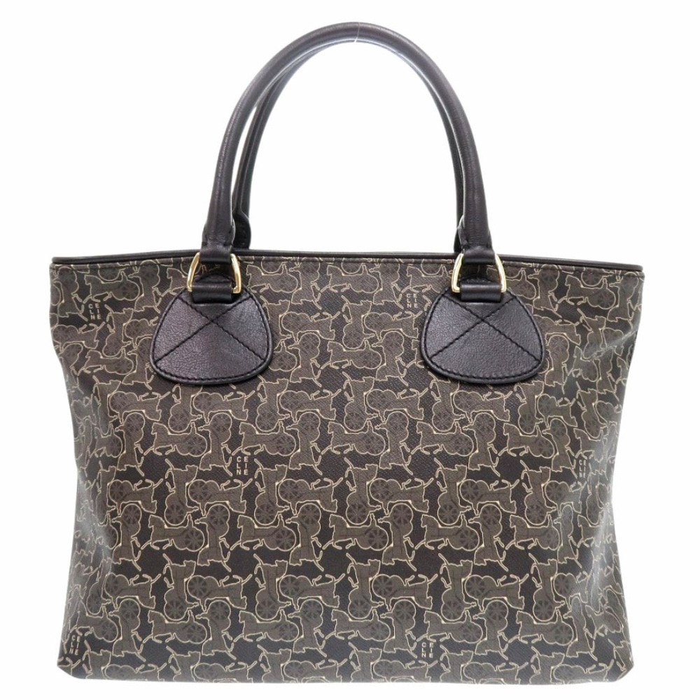 新品同様 サルキーライン ハンドバッグ PVC/レザー ブラウン 1547【中古】 レディース