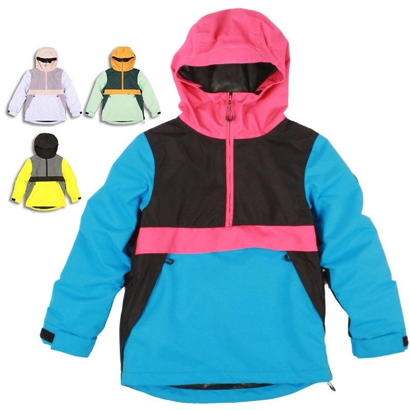 スキーウェア スノーボードウェア キッズ プルオーバー パーカー ジャケット アウター スノーウェア スノボウェア ジュニア こども用 防水 防風 防寒 雪遊び 雪場 保温 子供ウェア 女の子 男の子