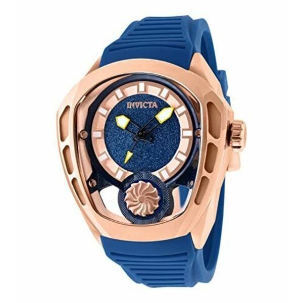 インヴィクタMens 35444 Akula Automatic 3 Hand Blue, Rose Gold/Blue Dial Watch