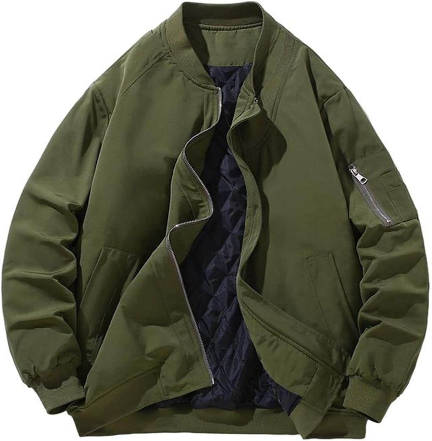 中綿ジャケット メンズ ミリタリージャケット フライトジャケット エムエーワンジャケット 冬用ジャンパー 大きいサイズ 秋冬 無地 マルチポケット 防風 防寒 厚手 カジュアル ブルゾン