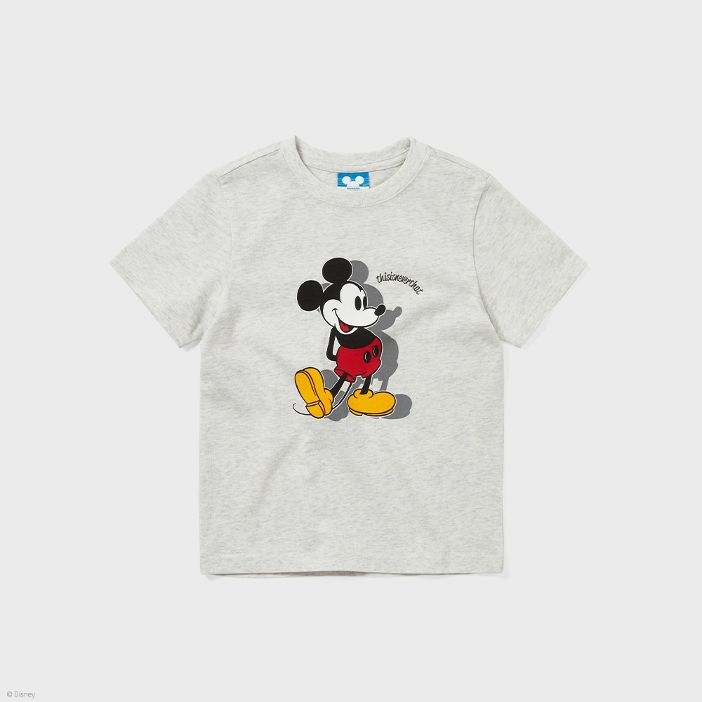 This Is Never That TNT_Mickey_Kids Tシャツライトヘザーグレー