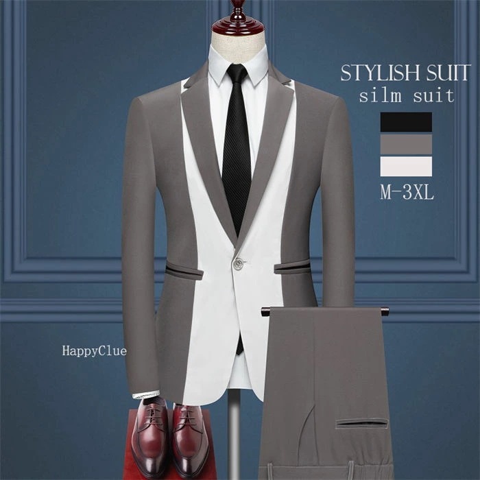 メンズスーツ カラーマッチ おしゃれスーツ 結婚式 タキシード セットアップ メンズ 礼服 紳士服 スーツ お洒落 カジュアル パンツスーツ 前撮り 撮影 男性 フォーマルスーツ スリム お呼ばれ パ