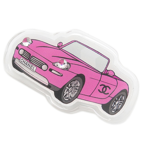 シャネル CHANEL ブローチ ピンブローチ 車 プラスチック ピンク ゴールド金具 ピンバッチ クルーズコレクション D24C 【箱】【中古】