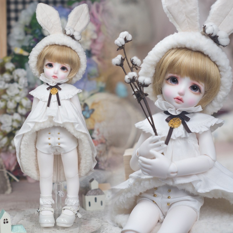 BJDドール用衣装セット 洋服 コットン兎 MDD/MSD/YOSDサイズ人形用