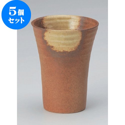 5個セット フリーカップ 南蛮ｵﾌｹﾌﾘｰｶｯﾌﾟ [8.2 x 10.9cm(220cc)] 和食器 酒器 料亭 旅館 居酒屋 業務用