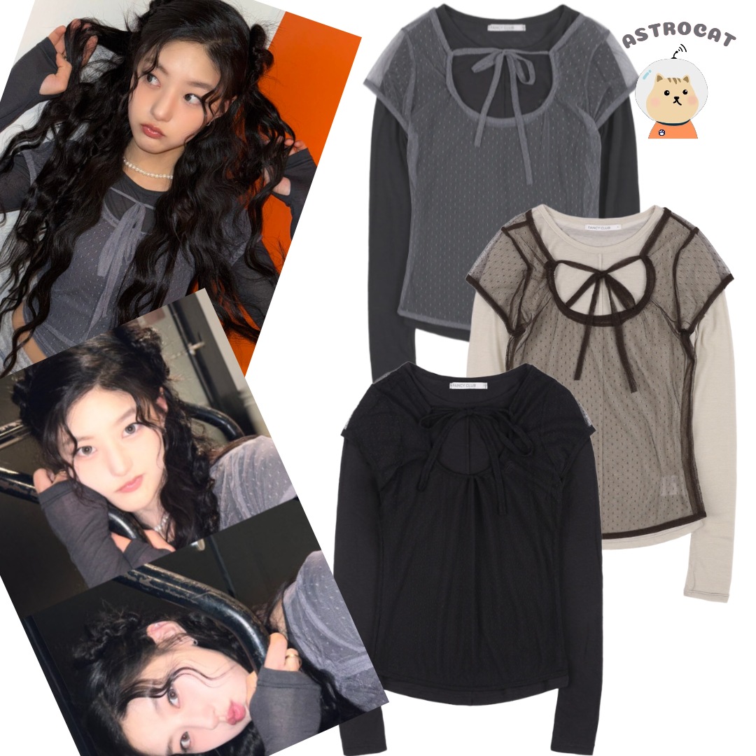 【KISS OF LIFE ハヌル着用 アイドル着用】3-way dot layered long sleeve_3Colors