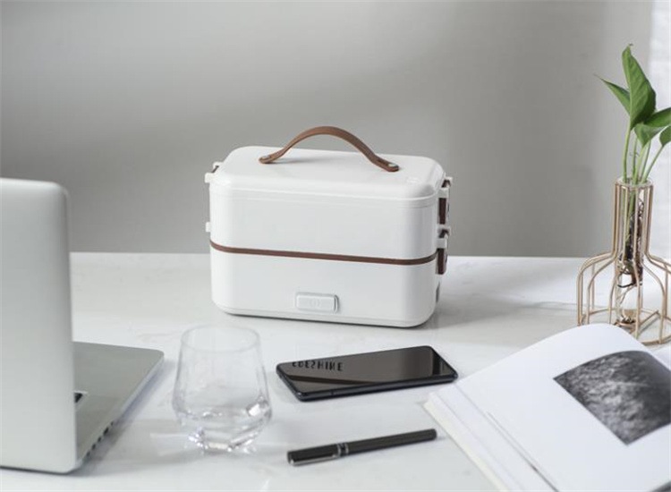 INSスタイル 電気式 調理・保温お弁当箱 ステンレス二重 蒸し機能付き 家庭・車載 どこでも使える