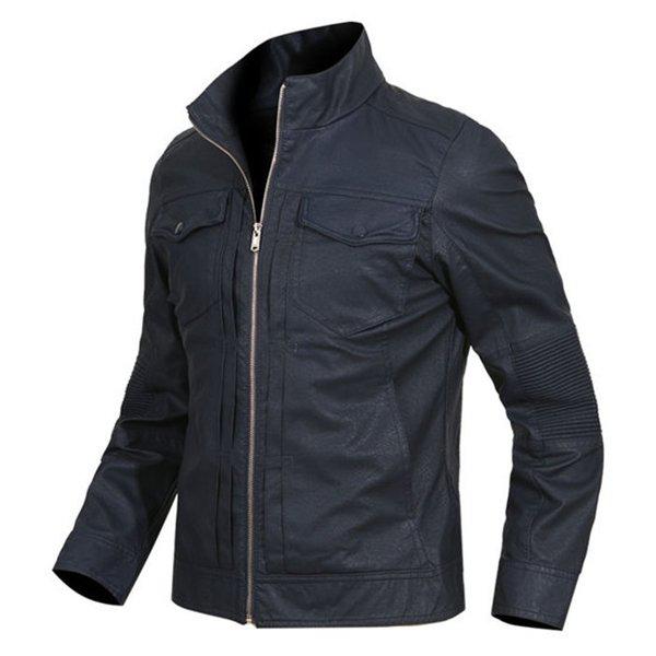 ピンタックラインツーポケットPUジャケット_P066676958