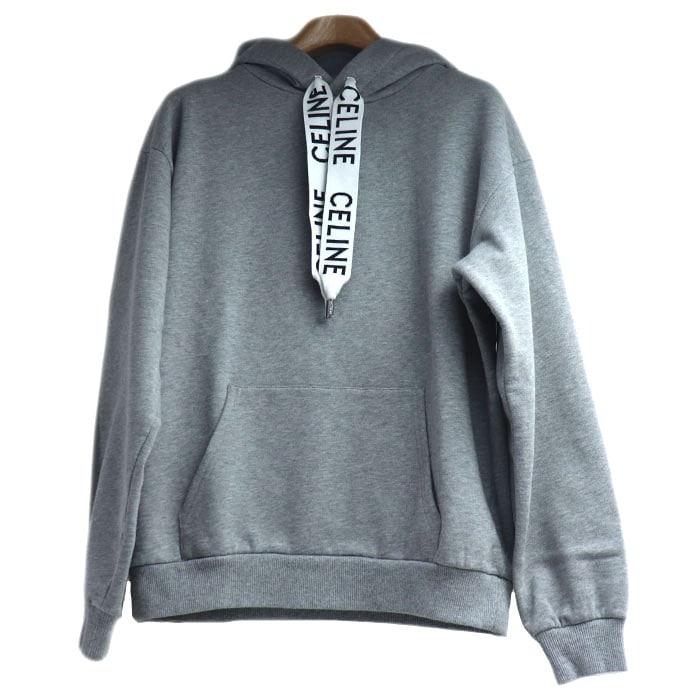 CELINE セリーヌ ルーズ フーディ パーカー グレー 2Y468670Q.08GC S ユニセックス 中古 美品