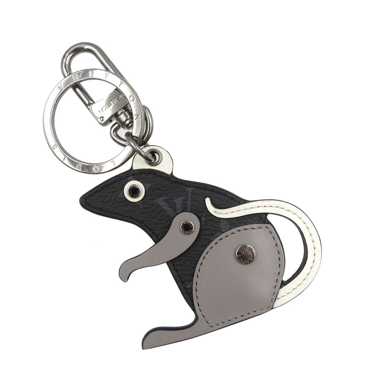美品 ポルトクレ LV ラット モノグラムエクリプス M68835 キーホルダー モノグラム エクリプス/メタル/モノグラムエクリプス ブラック LV 1933【中古】 ユニセックス