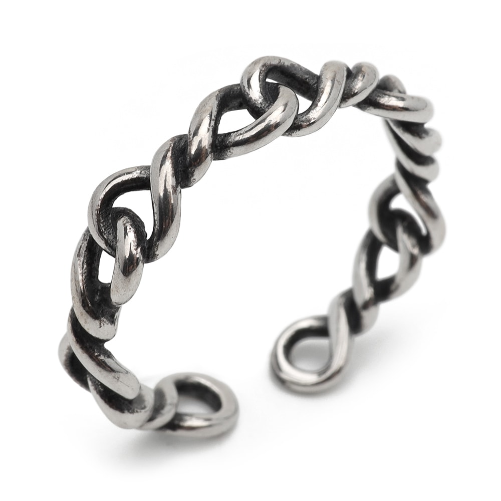 925 細身ねじりリング [cr528]