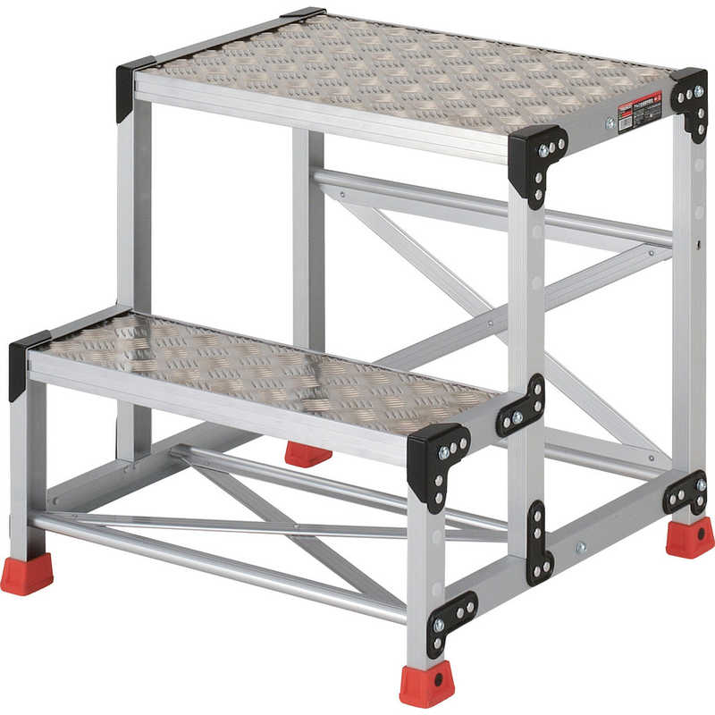 トラスコ中山　作業用踏台 アルミ製縞板タイプ 天板寸法600X400XH600　TSFC-266