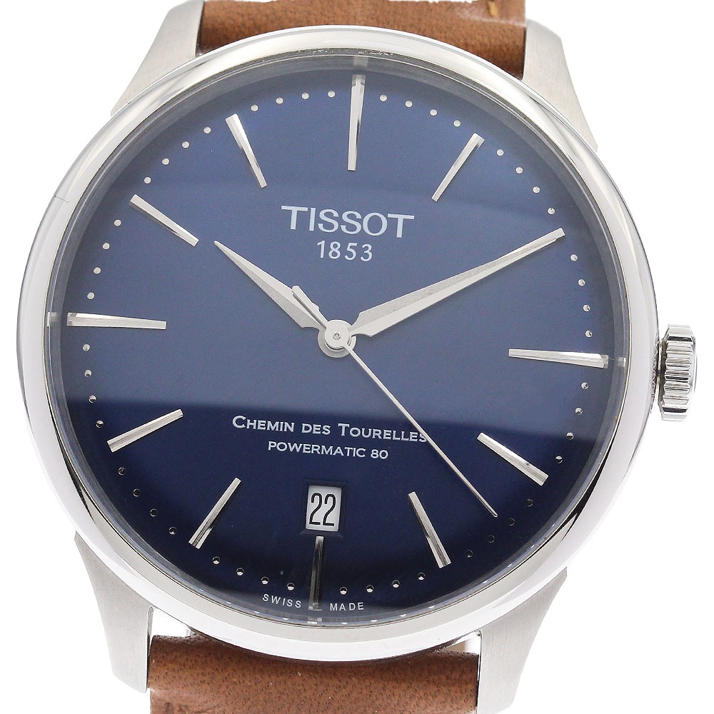 ティソ TISSOT T139.807.16.041.00 シュマン・デ・トゥレル パワーマティック80 デイト 自動巻き メンズ 美品 箱・保証書付き_937070【中古】