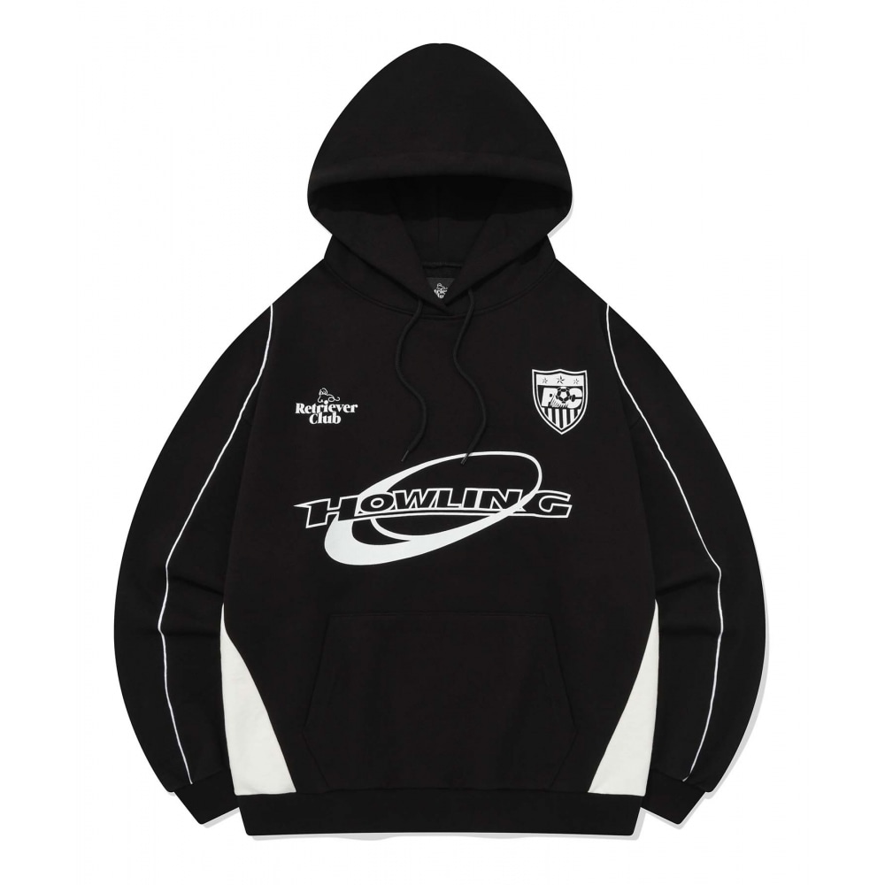 レトリーバークラブハウリングサッカーパーカー [ブラック]