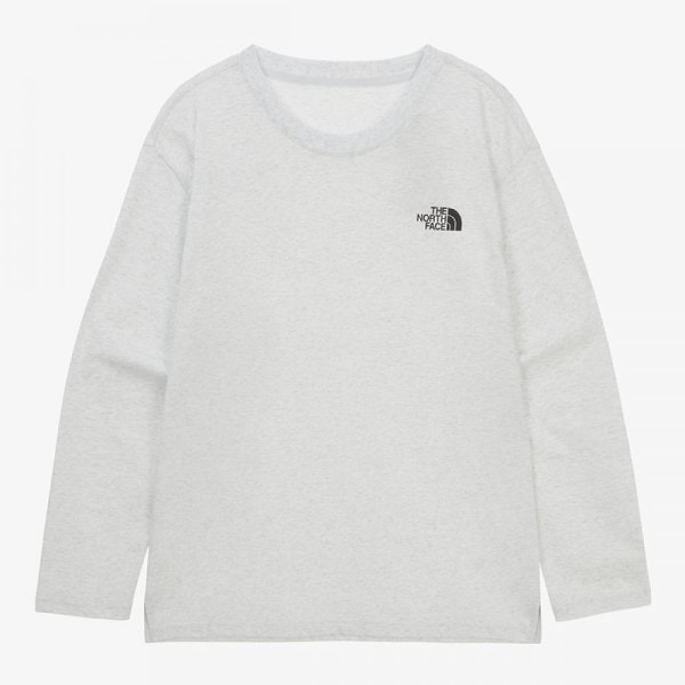 [ノースフェイス公式] NT7TR10C メンズブレンタロングスリーブ Tシャツ_メランジグレー