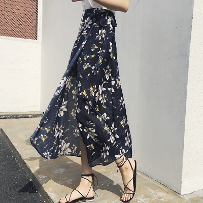 3062.ハイウエストロングシフォンスカート（ガーデニア）