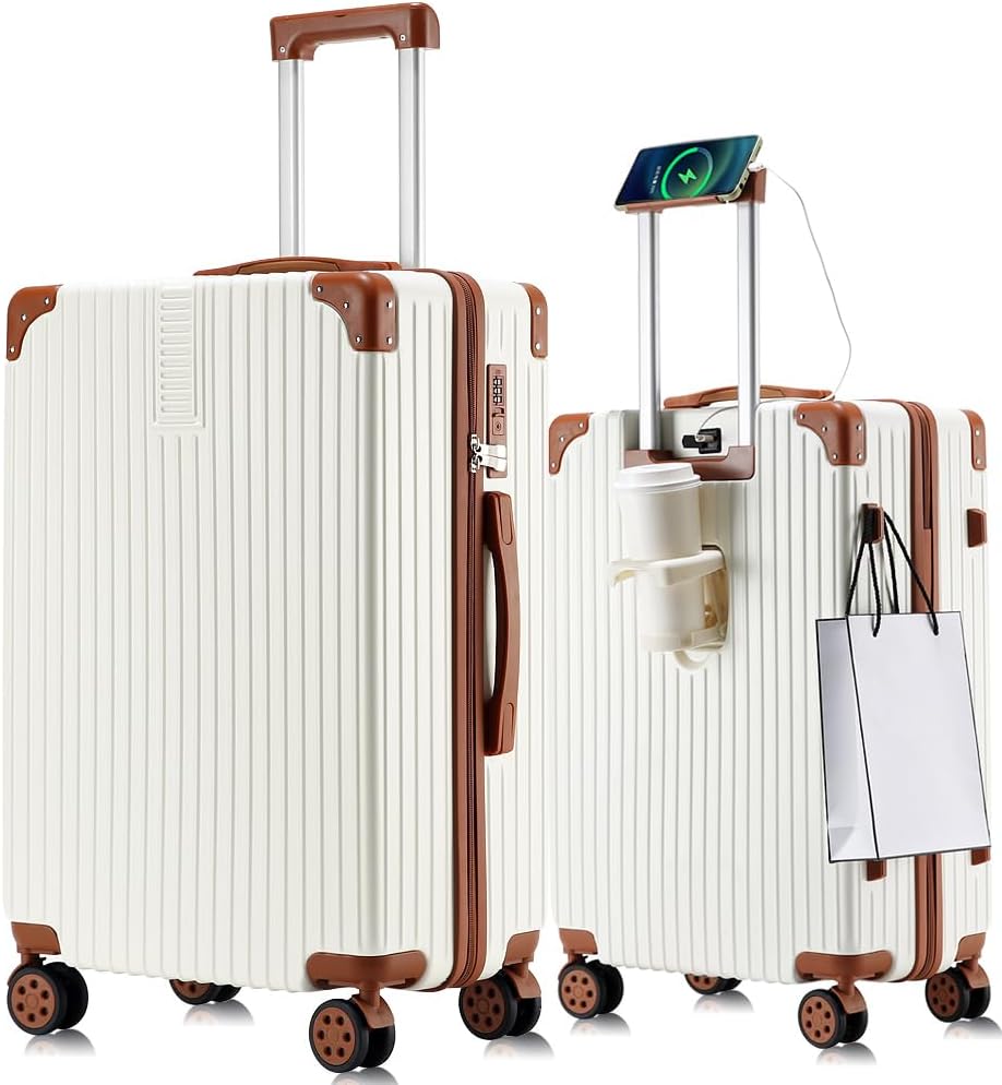 スーツケース 親子セット キャリーケース 多機能 ミニケース付き 携帯スタンド USBポー付き カップホルダー付き 隠しフック 超軽量 可愛い 耐衝撃 静音 360度回転 大容量