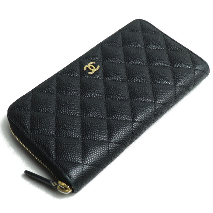 CHANEL シャネル クラシック ロングジップ 長財布 ラウンドファスナー ブラック A50097 レディース 中古