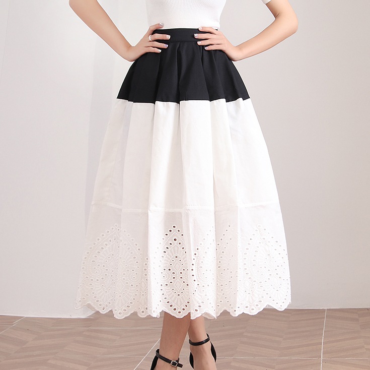 スカート レディース フレアスカート S M L XL 韓国 ロング丈 ミディアム丈 ミモレ丈 フレア Aライン レース かわいい 大人可愛い きれいめ シンプル カジュアル 大人 上品 おしゃれ
