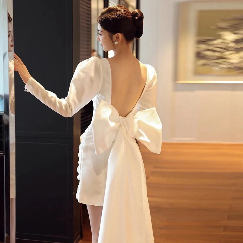 ワンピース 2024 新作 イブニングドレス 誕生日パーティー ホワイト シンプル 花嫁ロングドレス 着痩せ ショット丈ドレス お呼ばれドレスフォーマルドレス同窓会 ドレス同窓会 ワンピーお呼ばれ 7,388円