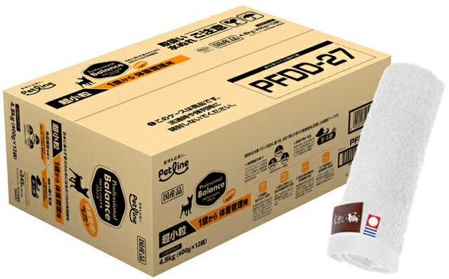 プロフェッショナル バランス 超小粒 １歳から体重管理用 4.8kg【犬想いオリジナル 今治ハンドタオルセット】【タオルカラー ホワイト】【正規品】