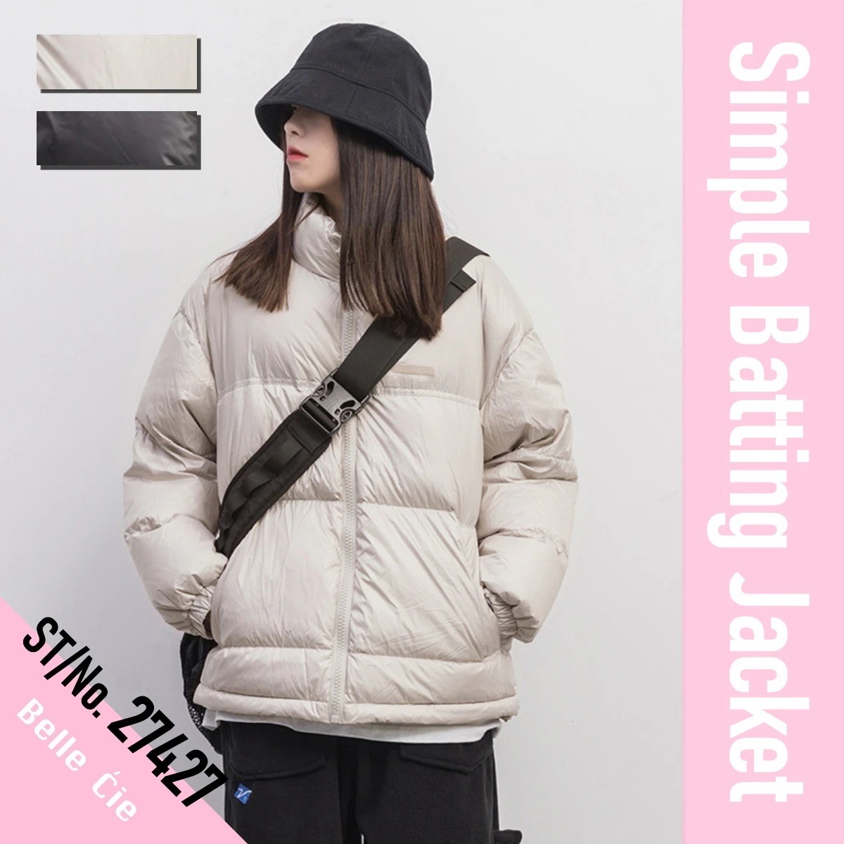 もこもこ 中綿 ブルゾン レディース アウター 中綿 ジャケット ファイバー ダウン ポリエステル 無地 シンプル レディースアウター