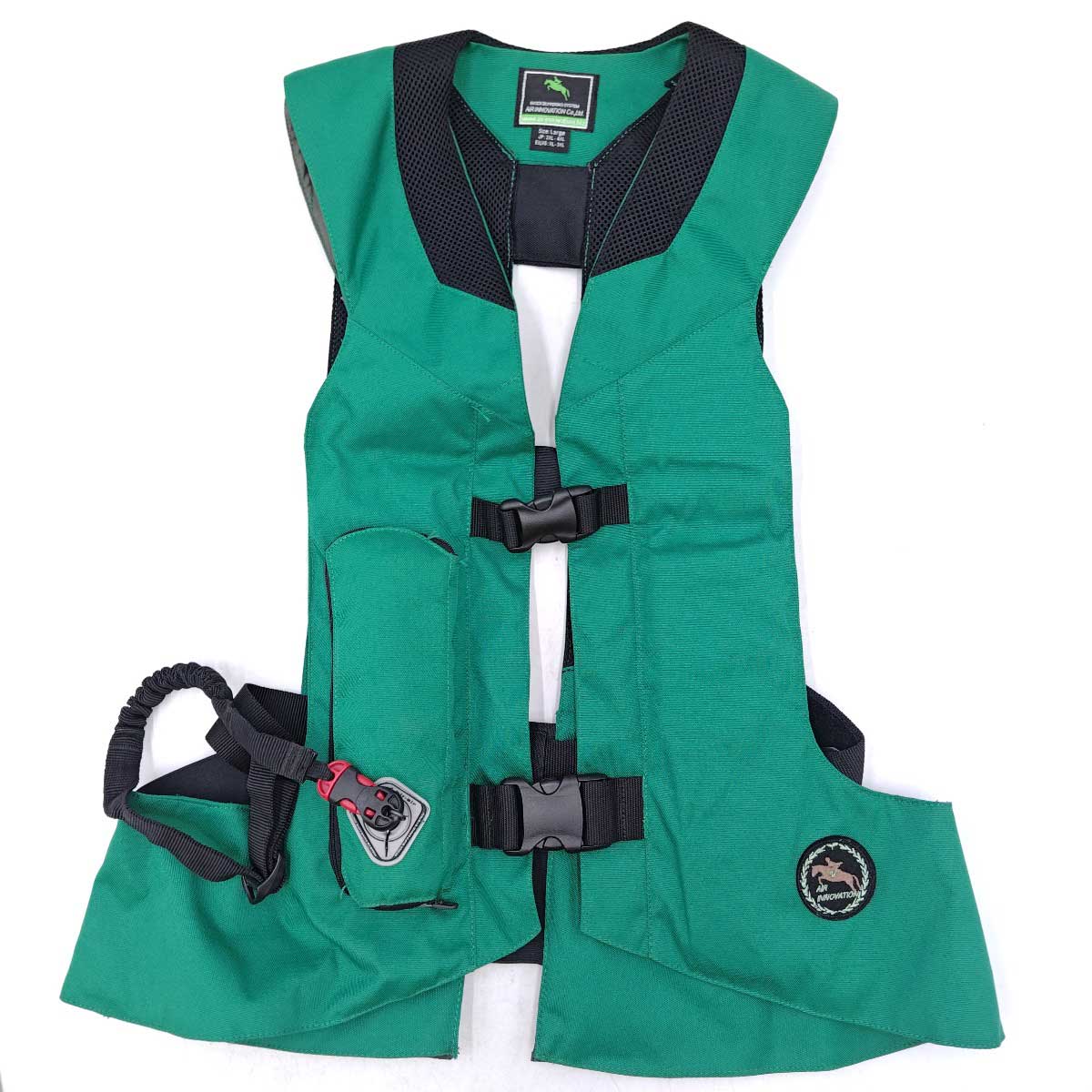 【中古】hit-air ヒットエアー AIR INNOVATION エアーイノベーション 乗馬プロテクター エアバッグ ベスト 2XL-4XL グリーン