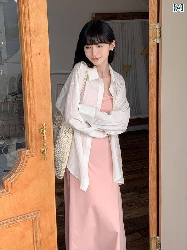 レディース　　シャツ　トップス 小町 シャンシャンは 夏の バスが 大好き 日焼け防止 シャツ レディース 夏 薄手 万能 無地 トップス