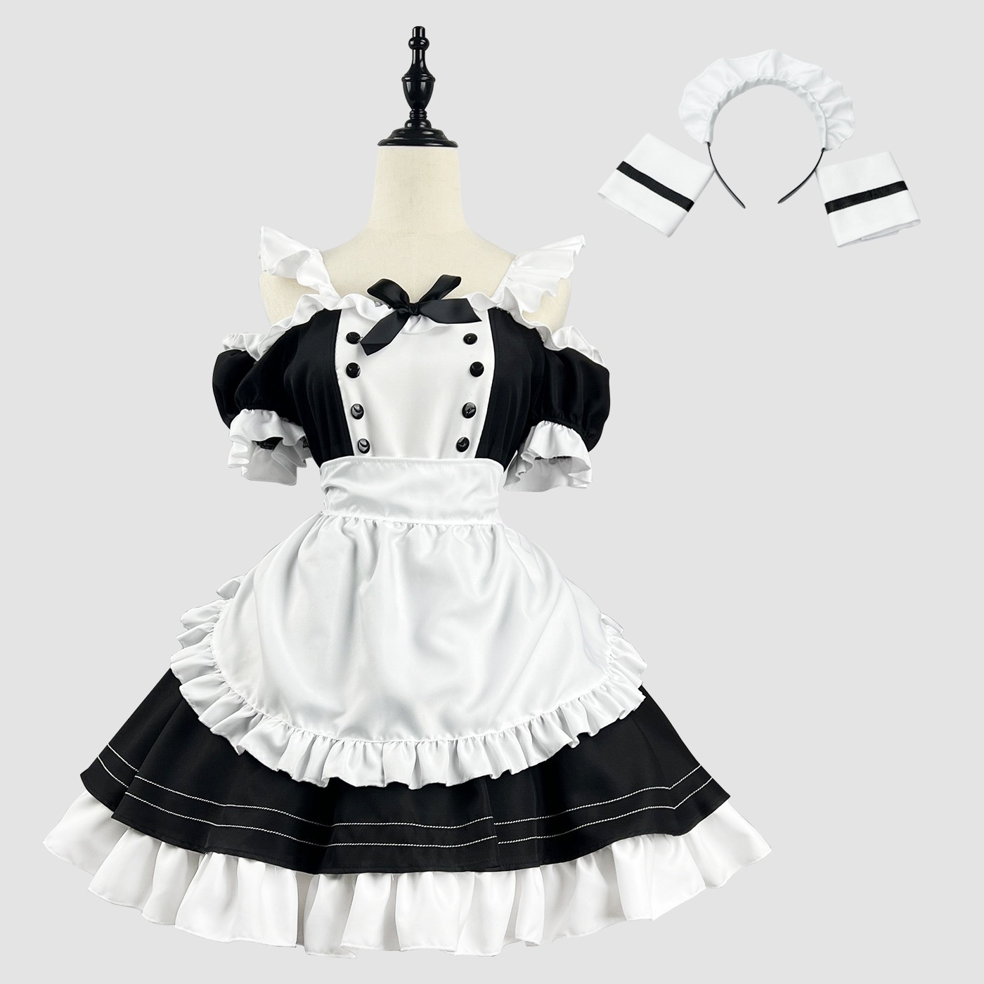 2025新作メイド服可愛い二次元ロリータワンピース猫メイド制服レストランメイドセット