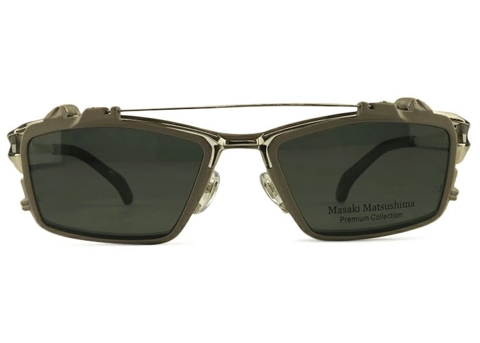 MFP-566 クリップオン サングラス 付き メガネ 日本製 チタン 大きい