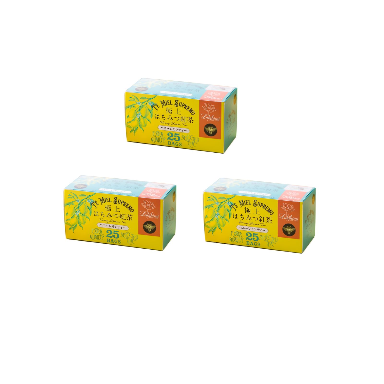 ラクシュミー 極上はちみつ紅茶 ハニーレモンティー (2g×25p)×3個 紅茶 ハニー レモン