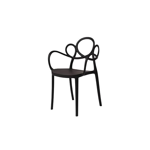 アームチェア ブラック 約幅56.5cm(×2脚セット) 完成品