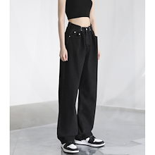 [華やかなシルエット]AVANDRESSバックルワイドデニムパンツ FREAK'S STORE ジーンズ 限定展開 ワイドフレアシルエット