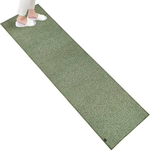オカ PLYS base (プリスベイス) キッチンマット 約60×240cm (グリーン) 日本製 洗える