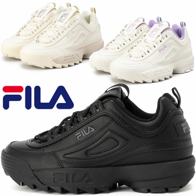 フィラ レディース 厚底 スニーカー 【IMP. 基俊介さん着用】 ブラック 【IMP. 佐藤新さん着用】 オフホワイト 【IMP. 松井奏さん着用】 スノーホワイト カジュアル 靴 USS25031